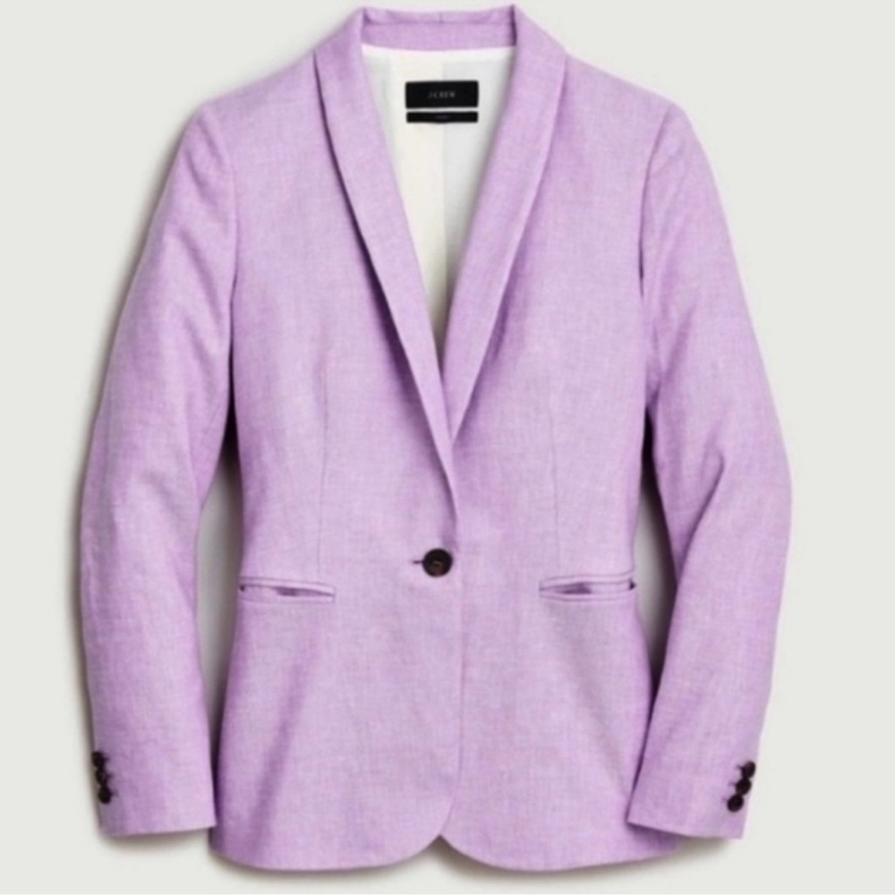 J.Crew Parke blazer in stretch linen size 6 (lilac color)